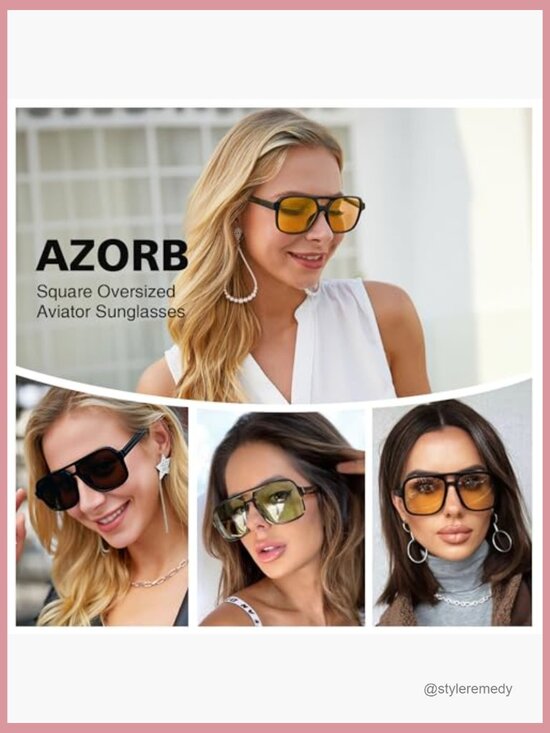 Vintage Square Sunglasses with UV400 Protection, Acetate Frame